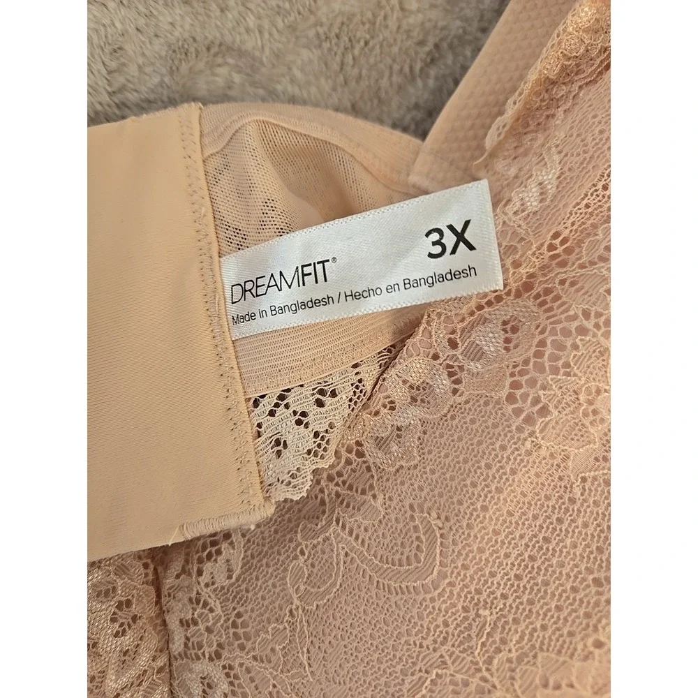 Secret Treasures Full Figure Size 3X Bralette Lot Of 3 - 2 Suntan, 1 Pebble Gray